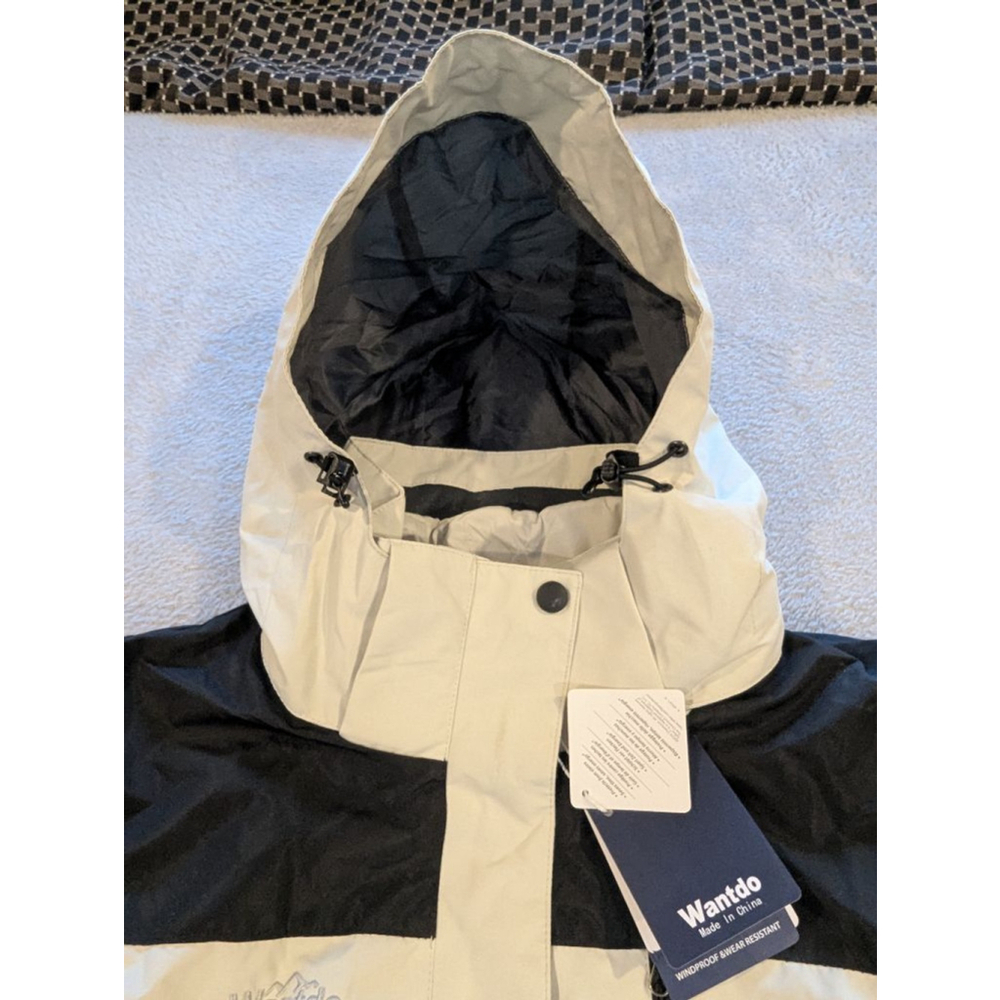 Women's Wantdo Ski & Snow Jacket L Beige Black Windproof New - Picture 11 of 16